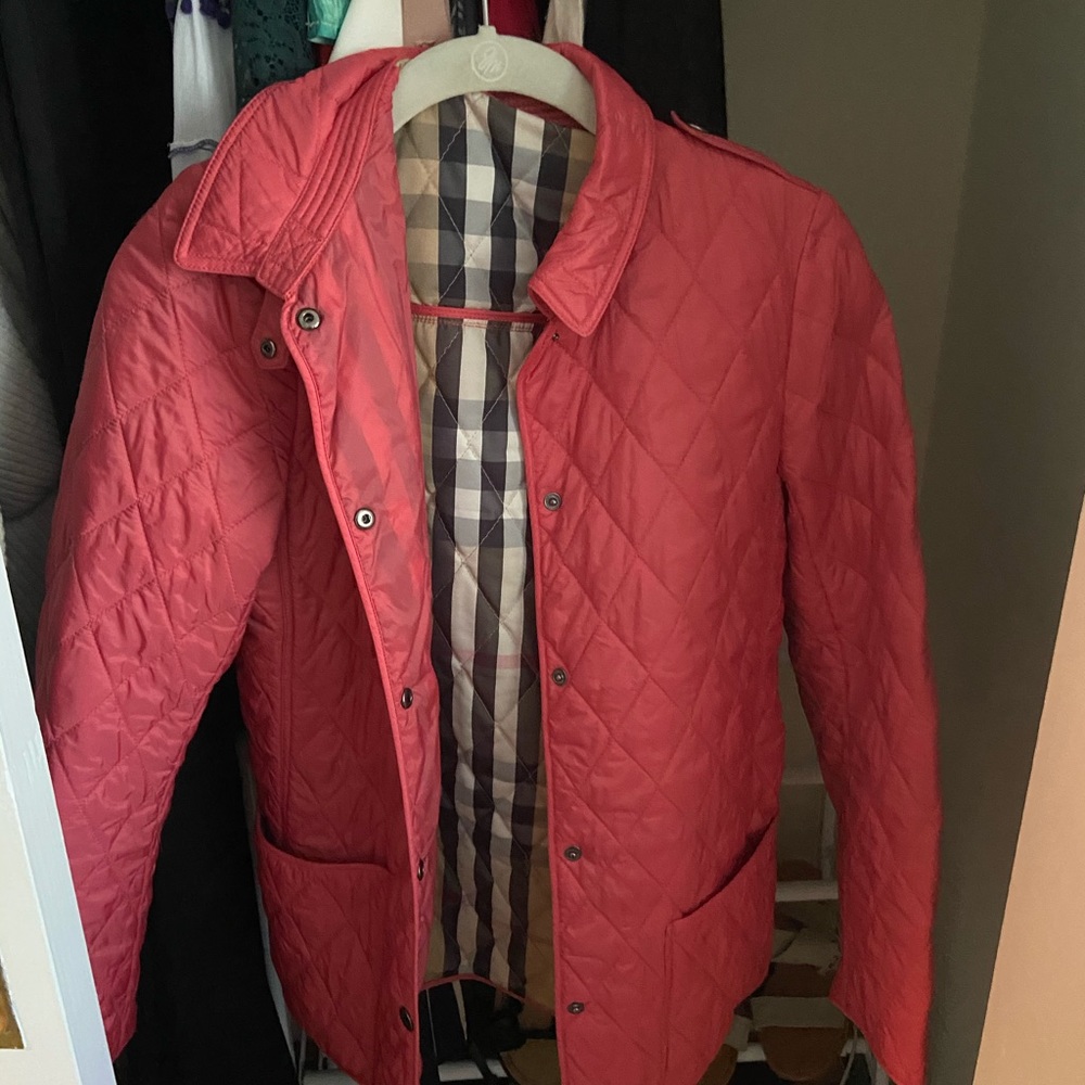 Girls Burberry quilted jacket